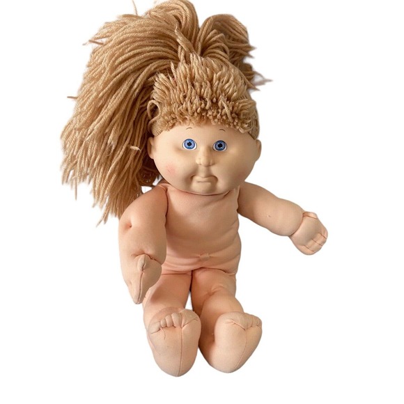 First Edition Hasbro Cabbage Patch Kids 1990 Blond Hair Blue Eyes - Picture 1 of 11